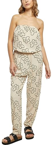 Urban Classics Damski kombinezon damski Viscose Bandeau Jumpsuit softseagrassflower M, Kwiat trawy miękkiej, M