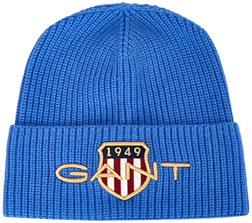 GANT Męska czapka D1. Archive Shield Beanie, niebieski (Palace Blue), S-M