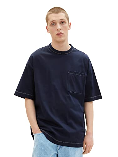 TOM TAILOR Denim Koszulka męska 1036447, 10668-Sky Captain Blue, S, 10668 - Sky Captain Blue, S