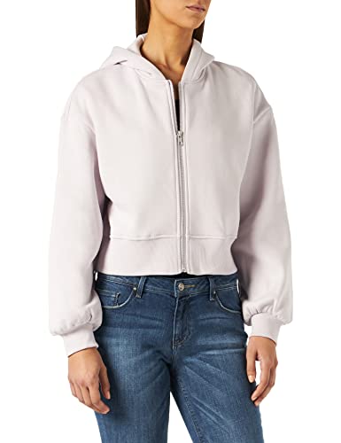Urban Classics Damska bluza z krótkim rękawem, oversize, z zamkiem błyskawicznym, Softlilac, 4XL