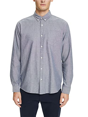 ESPRIT Męska koszula z kołnierzem button-down, 400/granatowy., XS