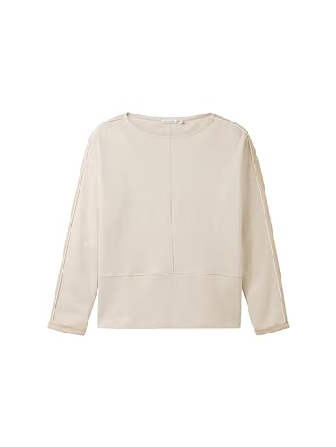 TOM TAILOR Damska koszulka z długim rękawem, 33962 - Doeskin Melange, XL