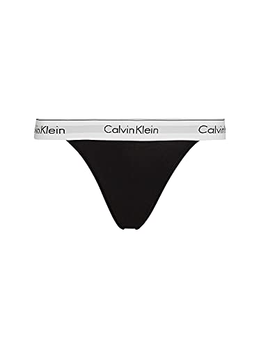 Calvin Klein Damskie stringi typu High Leg ze stretchem, czarny, S