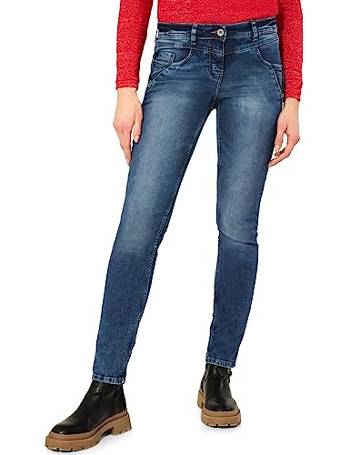 Cecil Damskie spodnie jeansowe B375846 Loose, Mid Blue Authentic Washed, W29/L32, Mid Blue Authentic Washed, 29W / 32L