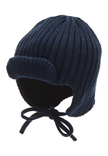 Sterntaler Dziewczęca GOTS czapka dziergana czapka, granatowa, 43