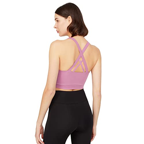 LOS OJOS Biustonosz sportowy - Crisscross plecy średnie wsparcie biustonosz sportowy ze zdejmowanymi miseczkami, szlifierka do storczyków, XS