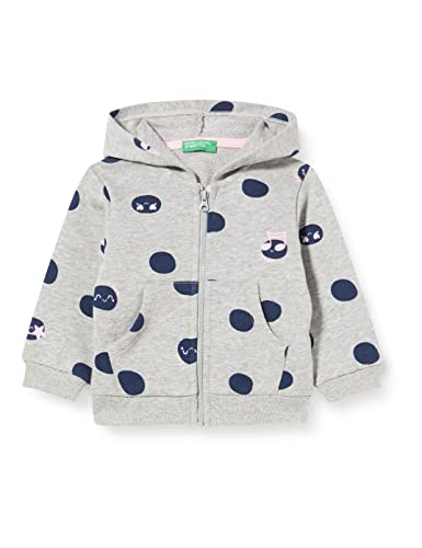 United Colors of Benetton Sweter dziewczęcy kardigan, Grigio 63 m, 9 Lata