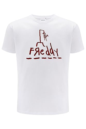 ERT GROUP Oryginalny i oficjalnie licencjonowany horror biały T-shirt męski wzór Nightmare of ELM Street 009, jednostronny druk drukowanie, rozmiar XL, Nightmare Of Elm Street 009 White, XL