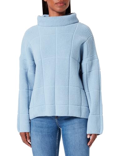 LEOMIA Damski sweter z dzianiny 15624759-LE02, lodowy błękit, M/L, lodowy niebieski, M-L