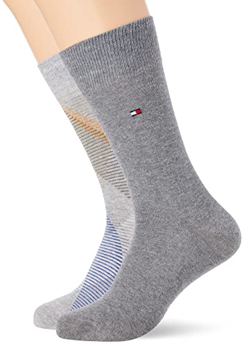 Tommy Hilfiger Skarpety męskie diagonal Stripe Sock Classic Sock, szary melanż, 39-42 EU