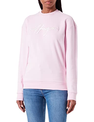 HUGO Damska bluza Easy Crew Light/Pastel Pink682, S