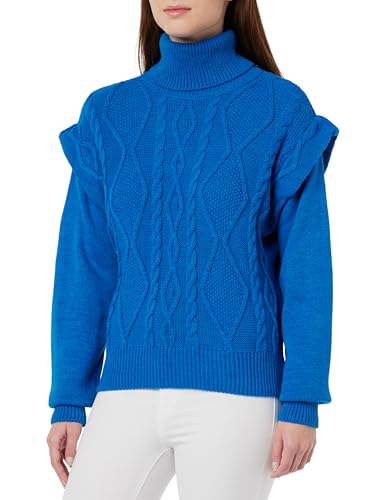 LIBBI Damski sweter z dzianiny 12426039-LI01, błękit królewski, XS/S, królewski błękit, XS-S