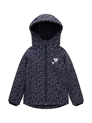 TOM TAILOR Dziewczęta Kurtka 1035972, 31642 - Dark Blue Pink Heart, 92-98