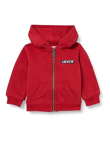 Levi's Kids Niemowlęta chłopcy LVN BOXTAB Full Zip 6EJ762 bluza z kapturem, rytmiczna czerwień, 18 miesięcy, Rytmiczna czerwień, 18 miesi?cy