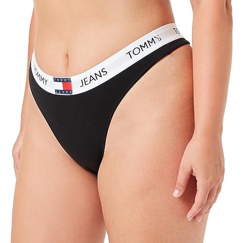 Tommy Jeans Stringi damskie (rozmiar zewnętrzny), Czarny, XL duże rozmiary