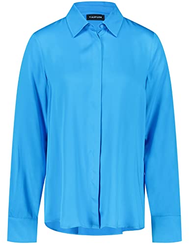 Taifun Damska bluzka 260021-11232, niebieski (Electric Blue), 34 (DE)