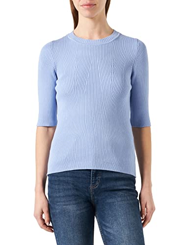 SELECTED FEMME Damski top z dzianiny z krótkim rękawem, Blue Heron, S