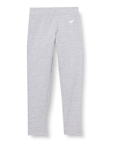4F Dziewczęce dziewczęce legginsy Jleg001 Tights, szare (Cold Light Grey Melange), 152 cm, szary (Cold Light Grey Melange), 152 cm