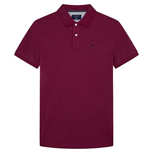 Hackett London Męska koszulka polo Slim FIT z logo, fioletowa (jagodowa), XL, Fioletowy (jagodowy), XL