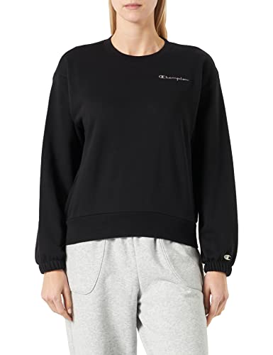 Champion Damska bluza z okrągłym dekoltem Eco Future Terry, Czarny, L