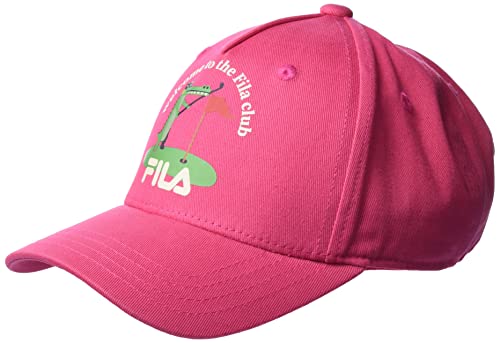 FILA Unisex dziecięca czapka bejsbolówka Bhilai Club Kid 5 paneli, carmine, rozmiar uniwersalny, karminowy, jeden rozmiar