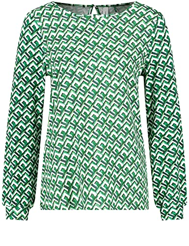 GERRY WEBER Edition Damska koszulka 870007-44106, zielony nadruk, 36, Zielony nadruk, 36