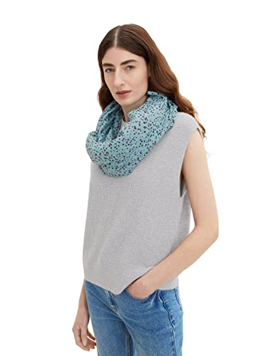 TOM TAILOR Damski Szalik Loop 1034467, 30927 - Tourmaline Dot Design, ONESIZE