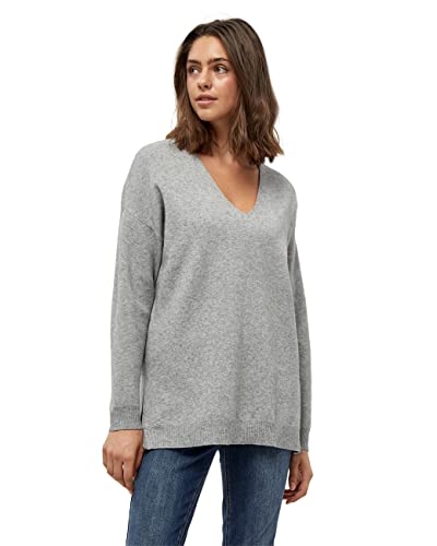 Peppercorn Damski sweter Rosalia długi sweter, Jasnoszary Mel., XXL