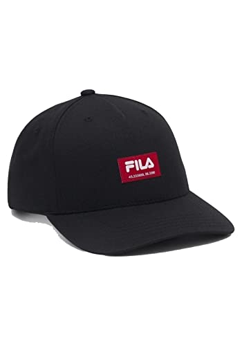 FILA Unisex Brighton Coord Label czapka baseballowa, czarny, jeden rozmiar