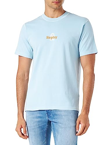 Replay T-shirt męski, 109 Aegean Sky, XL