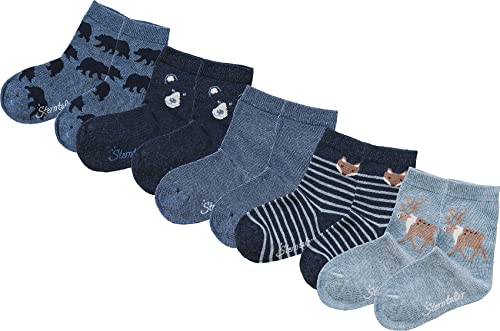 Sterntaler Pończochy dla chłopców, niebieski melanż, 18 EU