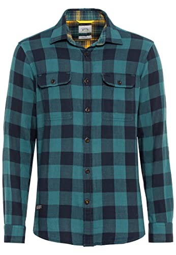 Camel Active Męska Koszula 409134/8S34, Petrol, Xxl