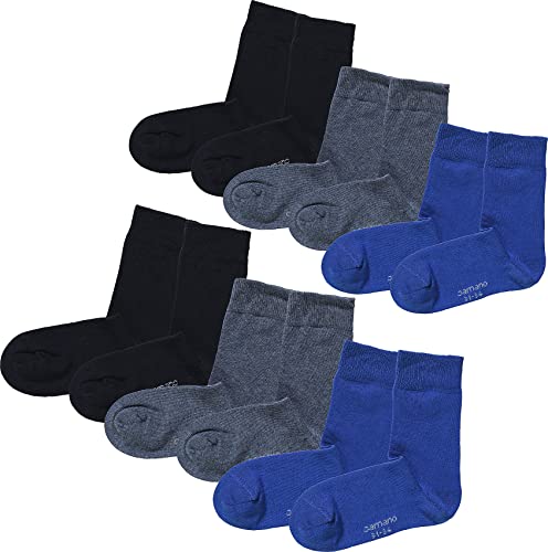 Skarpety Camano comfort cA-sOFT junior box 6p unisex zestaw 6 szt, Mehrfarbig Blau (Blue 30), 40 EU