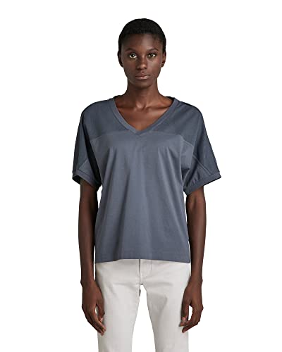 G-STAR RAW Damska koszulka z siateczki Mix Loose V T, Niebieski (Fantem Blue 336-863), XS