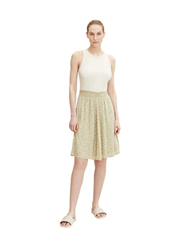 TOM TAILOR Damski Spódnica z nadrukiem na całej powierzchni 1032274, 29550 - Green Offwhite Leaf Design, 40