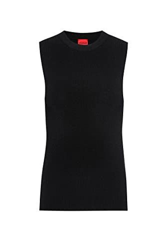 HUGO Damski top z dzianiny Swook, czarny1, slim fit