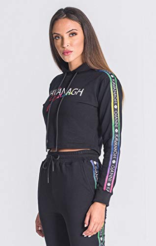 Gianni Kavanagh Black Spectrum Hoodie Damska bluza z kapturem, czarny, XXS