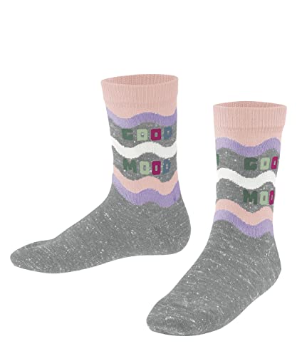 FALKE Skarpety Colourful Mind bawełna jedwab dzieci półwysokie ze wzorem 1 para, szary (light grey 3400), 19-22