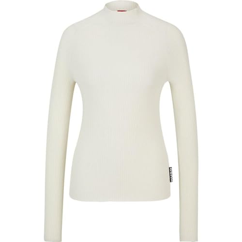 HUGO Sweter damski Soteller Knitted, Open White110, L