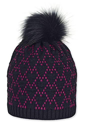 Sterntaler Strickmütze Flusch Unisex-Bimbi Czapka, Granatowy, 49