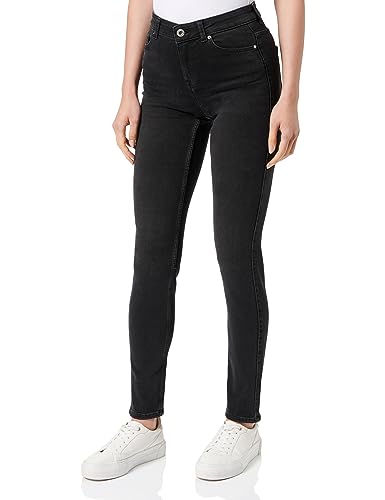 PIECES Damskie spodnie jeansowe Pcnunna Mw Slim Dg Noos Bc, Dark Grey Denim, 27W / 32L
