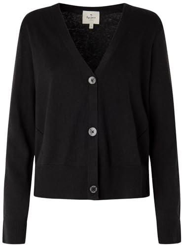 Pepe Jeans Damski sweter kardigan Donna, czarny (czarny), M