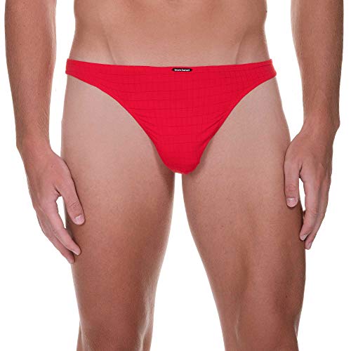 Bruno Banani Stringi męskie, Czerwony (Czerwony Karo 1070)., S