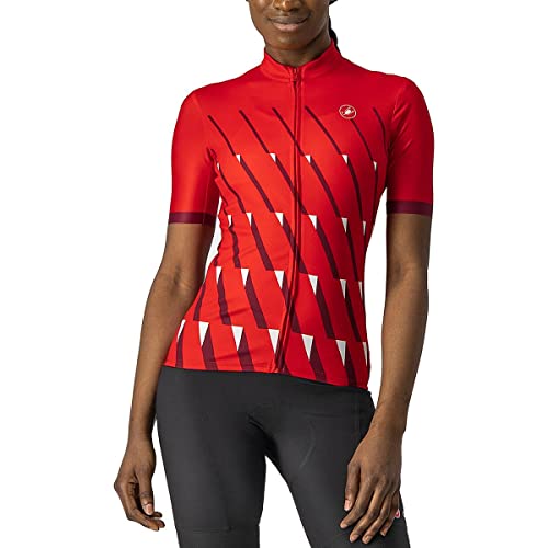 CASTELLI 4522059-023 PENDIO Jersey bluza damska czerwony/bordowo-biała XL, Rot/Bordeaux-white, XL