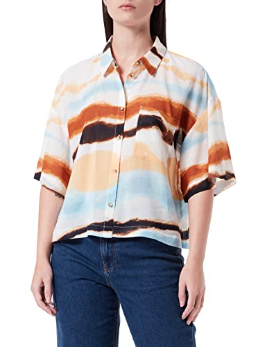 TOM TAILOR Denim Damski batik bluzka koszulowa 1031337, 29568 - Multicolor Batik, S