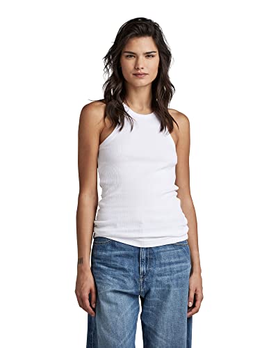 G-STAR RAW Women's Italian Army Ultra Slim Tank top, biały (White D289-110), XXS, biały (White D289-110), XXS
