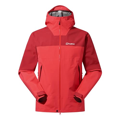 Berghaus Kurtka męska Highland Storm 3L wodoodporna, Karminowy/wysoki mak, M