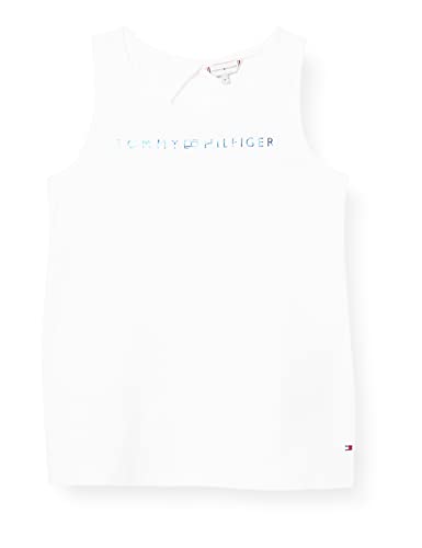 Tommy Hilfiger Koszulka dziewczęca Tommy Logo Tanktop S/S, biały, 80