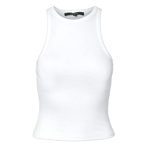 Bestseller A/S VMROMA S/L Rib JRS NOOS Top, Bright White, XS, Bright White, XS