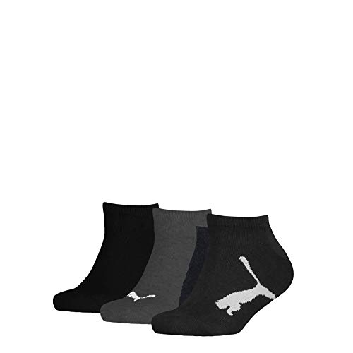 PUMA Unisex dziecięce skarpety do sneakersów, 3 sztuki w opakowaniu, biały/szary/czarny., 38